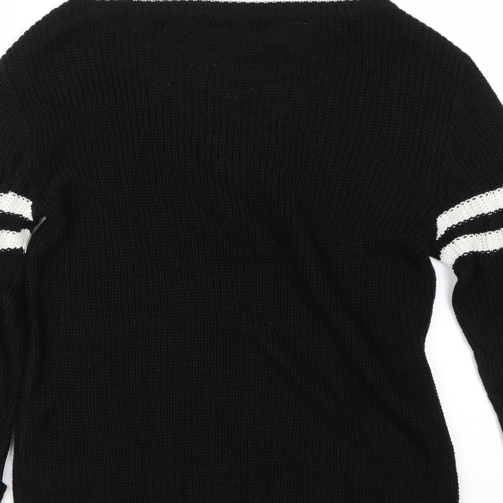 H&M Womens Black Pullover Jumper Size XS