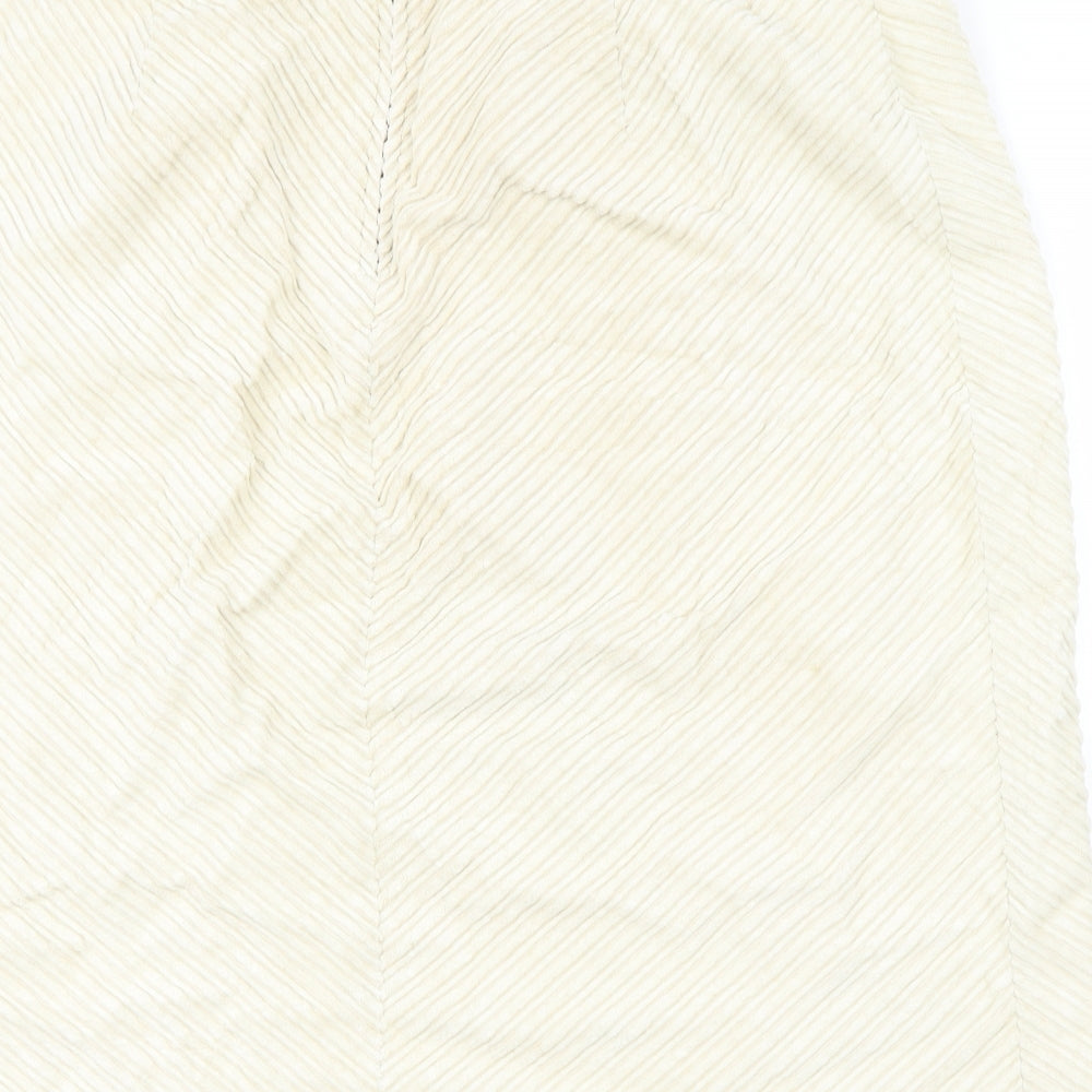 Preworn Womens Ivory A-Line Skirt Size 34 in