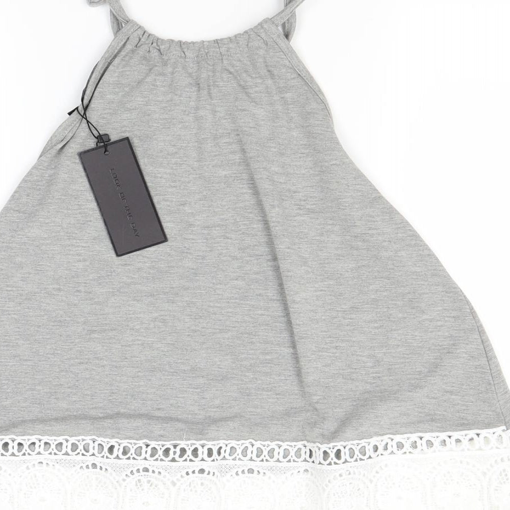 lotd Womens Grey Camisole Blouse Size 8