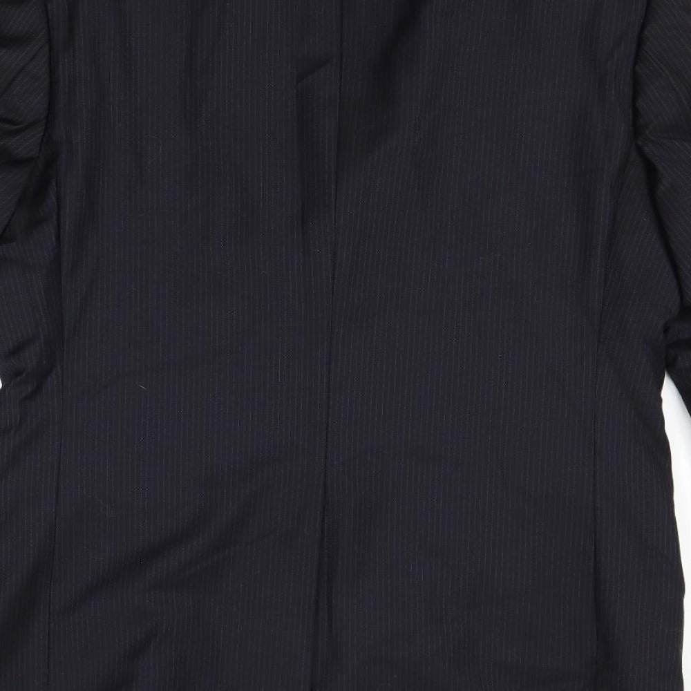 Marks & Spencer Mens Blue Striped Jacket Blazer Size 40