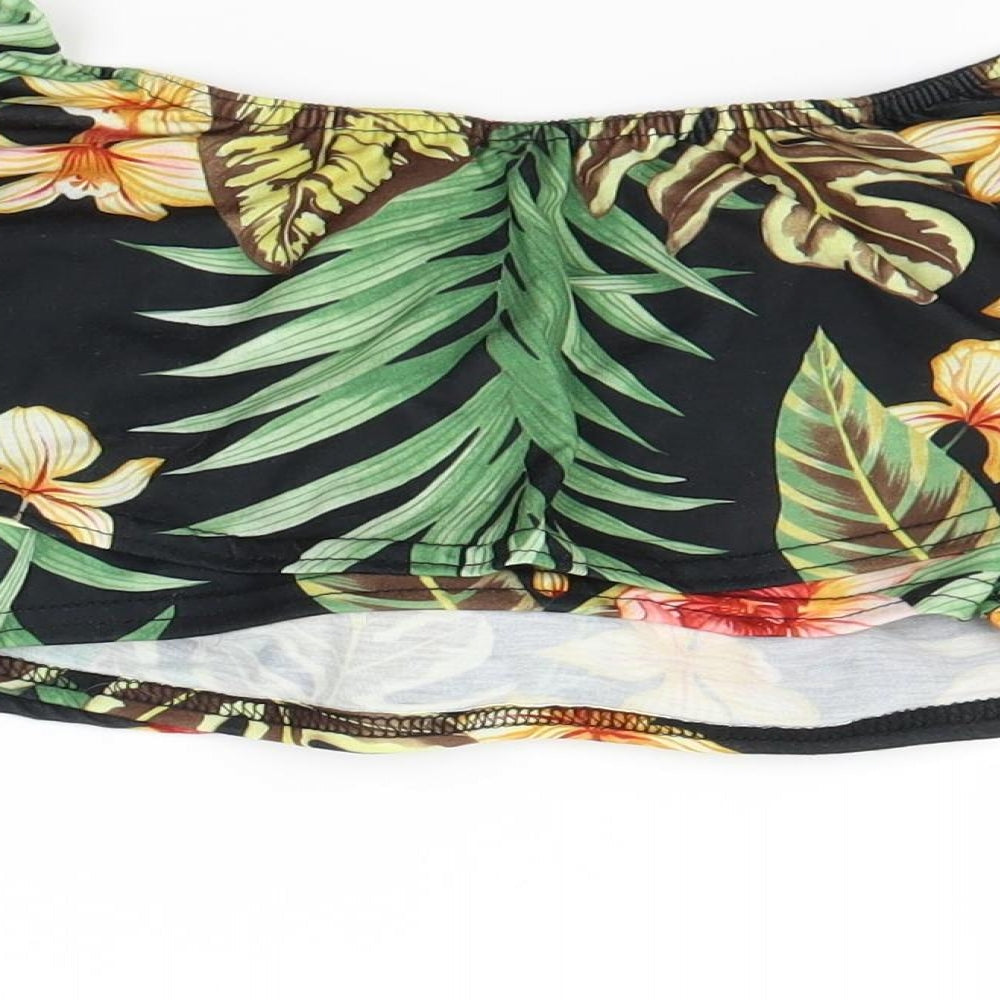 lotd Womens Multicoloured Floral Cropped Blouse Size 8