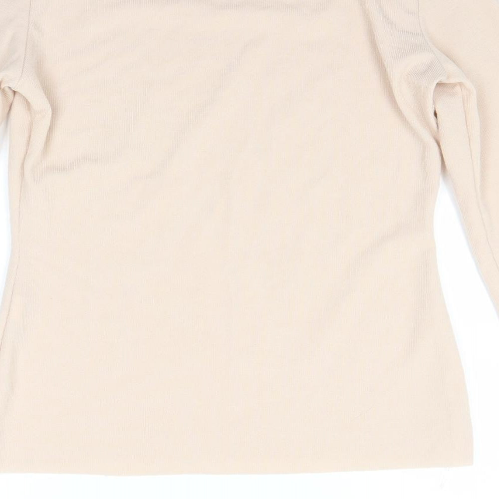 PRETTYLITTLETHING Womens Beige Pullover Jumper Size 12