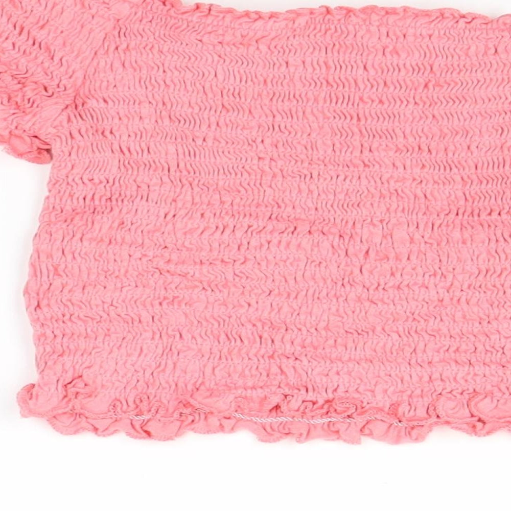 Lipsy Girls Pink Basic T-Shirt Size 7-8 Years