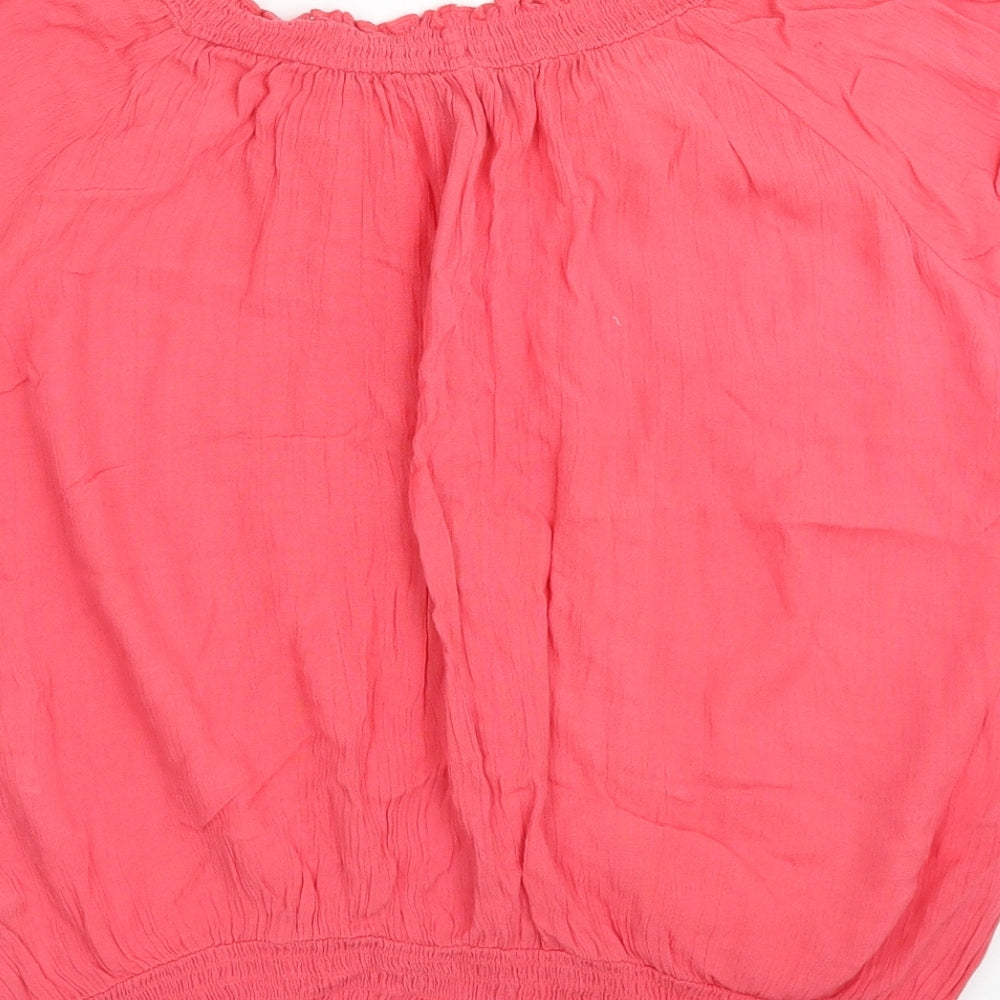 New Look Womens Pink Basic Blouse Size 12