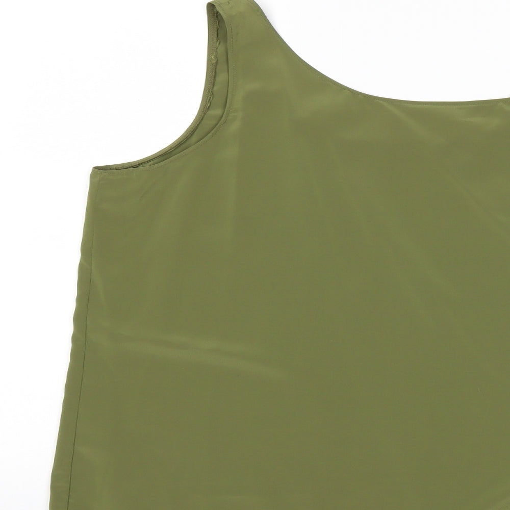 ALEXANE Womens Green Basic Tank Size 14