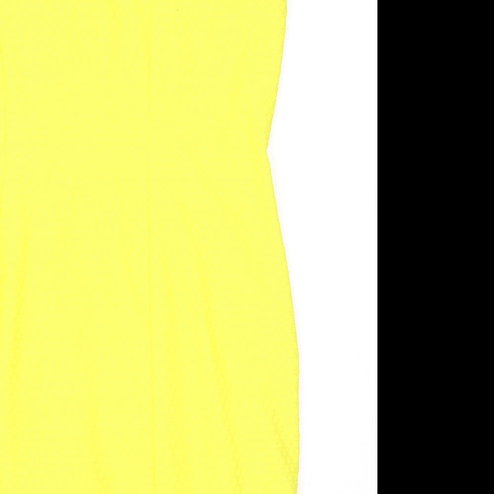 Miss Selfridge Womens Yellow Bodycon Size 10