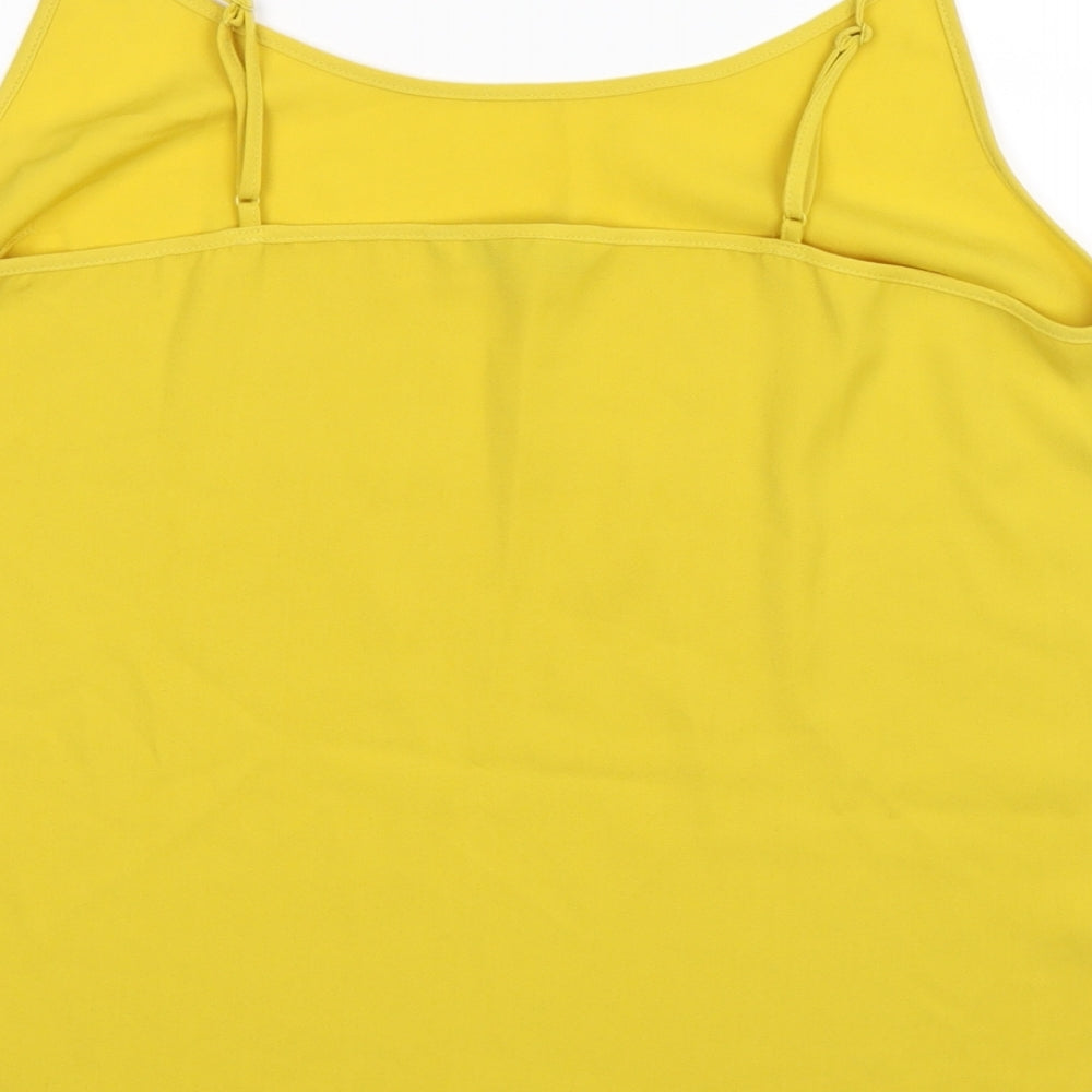 NEXT Womens Yellow Basic Tank Size 14