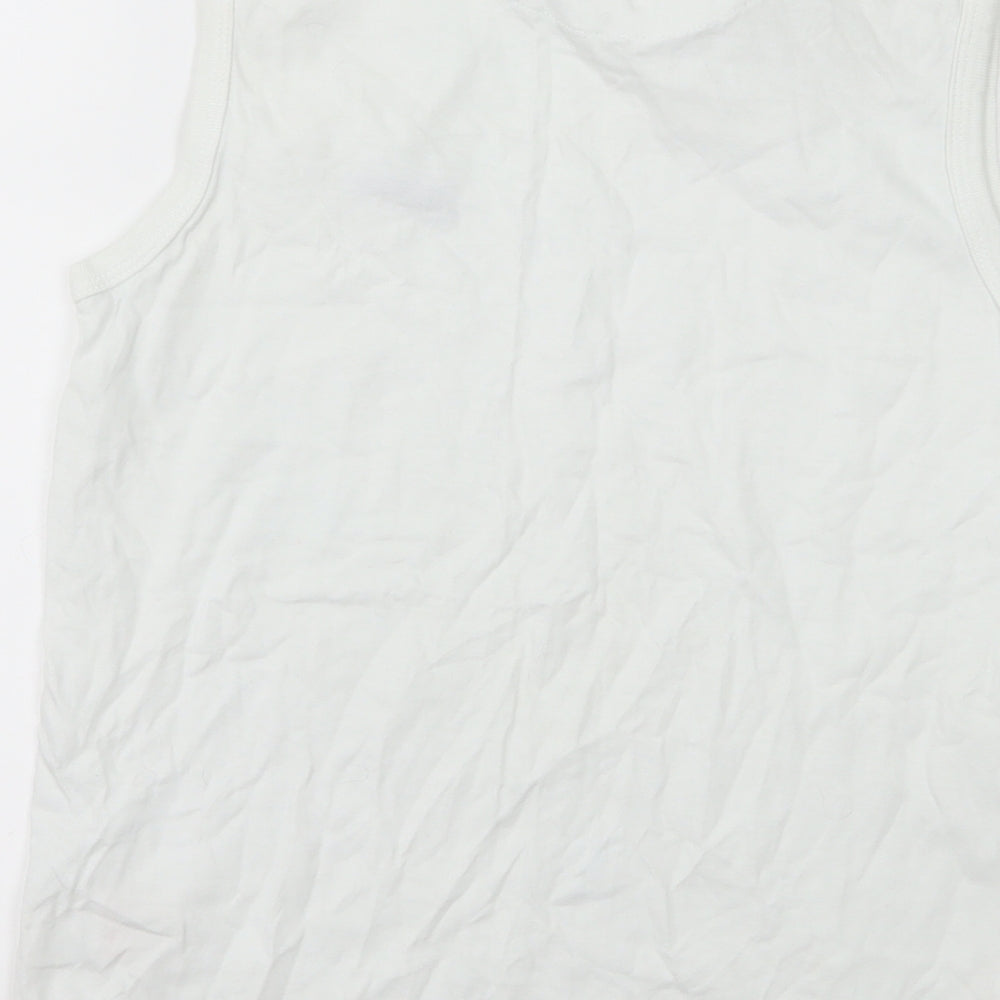 Slazenger Boys White Basic Tank Size 9-10 Years