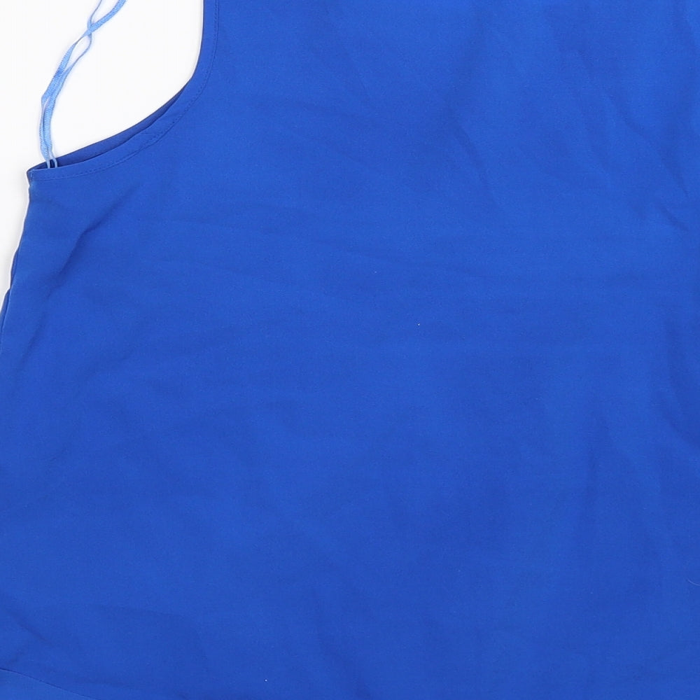 Atmosphere Womens Blue Satin Tunic Tank Size 10