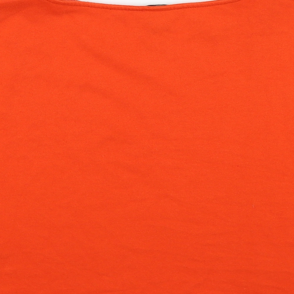 H&M Womens Orange Striped Jersey Pullover Jumper Size M