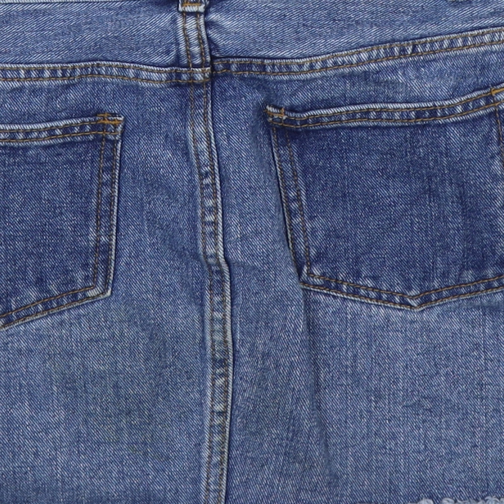 FOREVER 21 Womens Blue Denim Straight & Pencil Skirt Size S