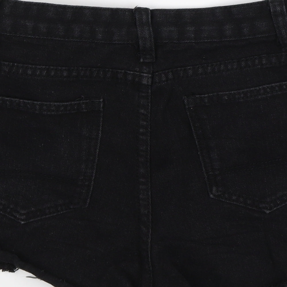 Falmer Heritage Womens Black Denim Hot Pants Shorts Size S