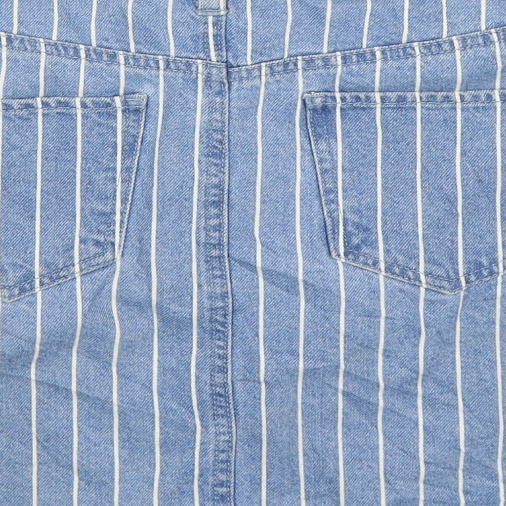 denim co Womens Blue Striped Denim Straight & Pencil Skirt Size 10