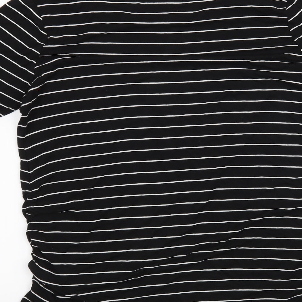 Blooming Marvellous Womens Black Striped Basic T-Shirt Size M