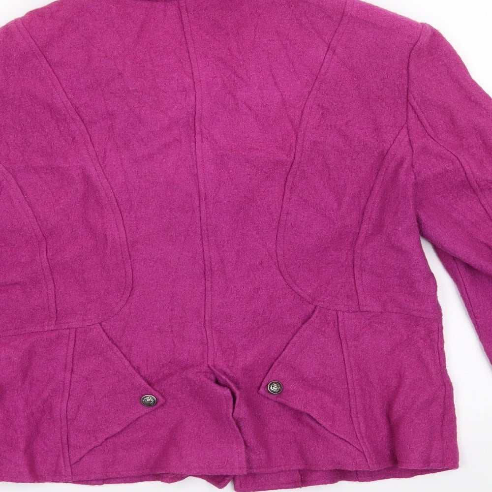 Fiorella Womens Purple Jacket Blazer Size 10