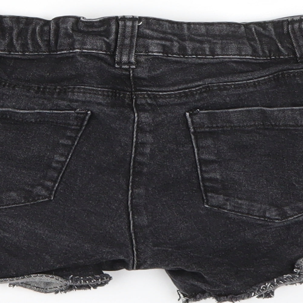 TU Girls Black Denim Hot Pants Shorts Size 10 Years