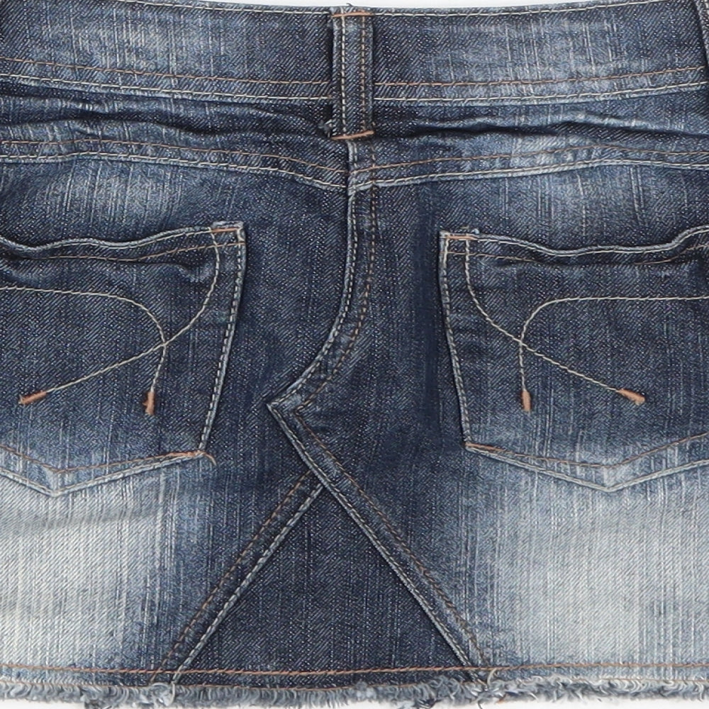 NEXT Girls Blue Denim A-Line Skirt Size 7 Years