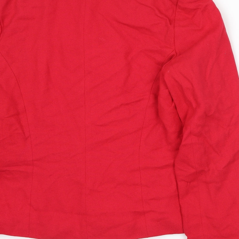 ECCO Womens Red Jacket Suit Jacket Size 14