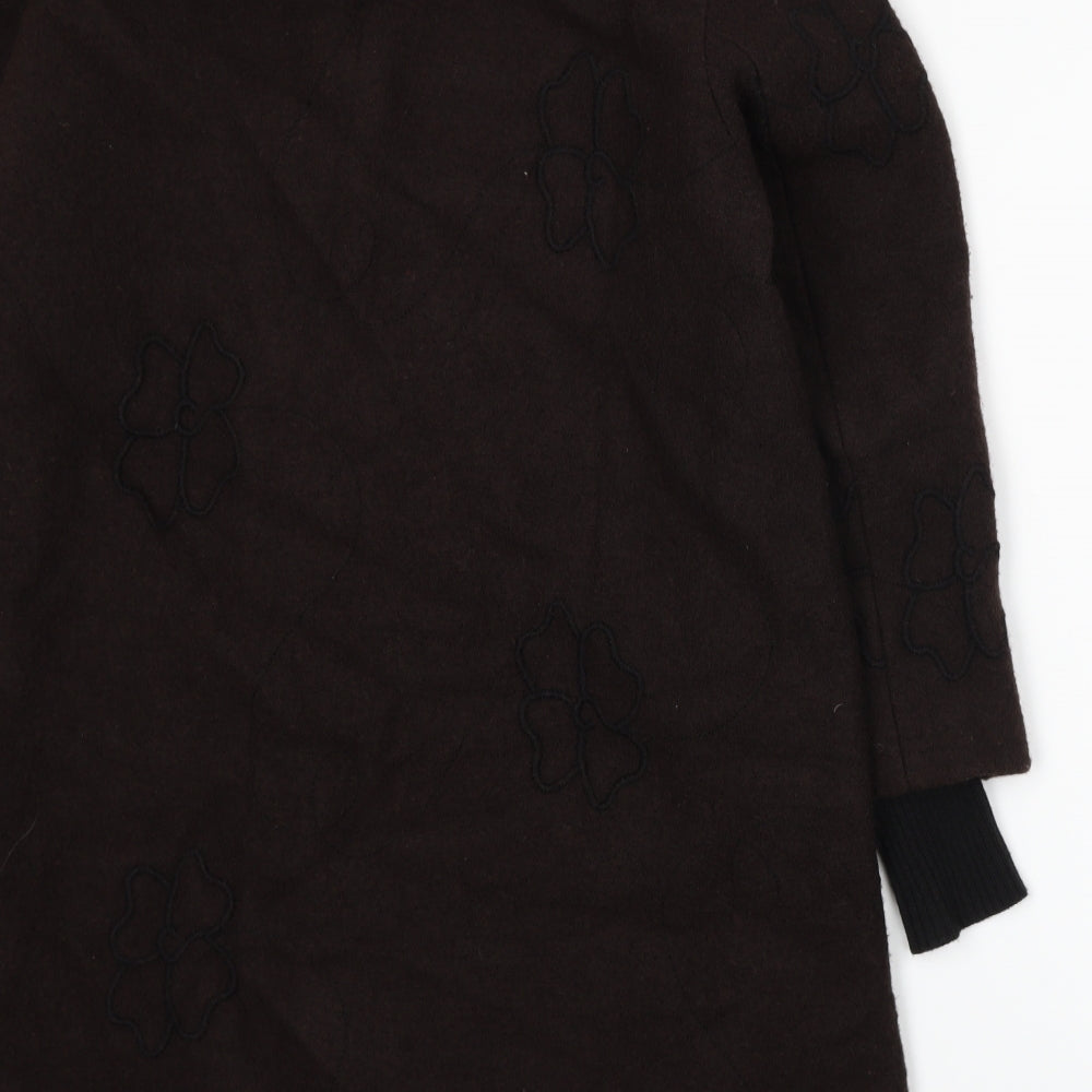 EVELIN BRANDT Womens Brown Overcoat Coat Size 10