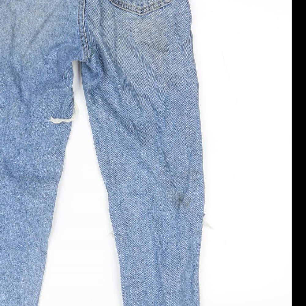 denim&co Womens Blue Straight Jeans Size 4 L26 in