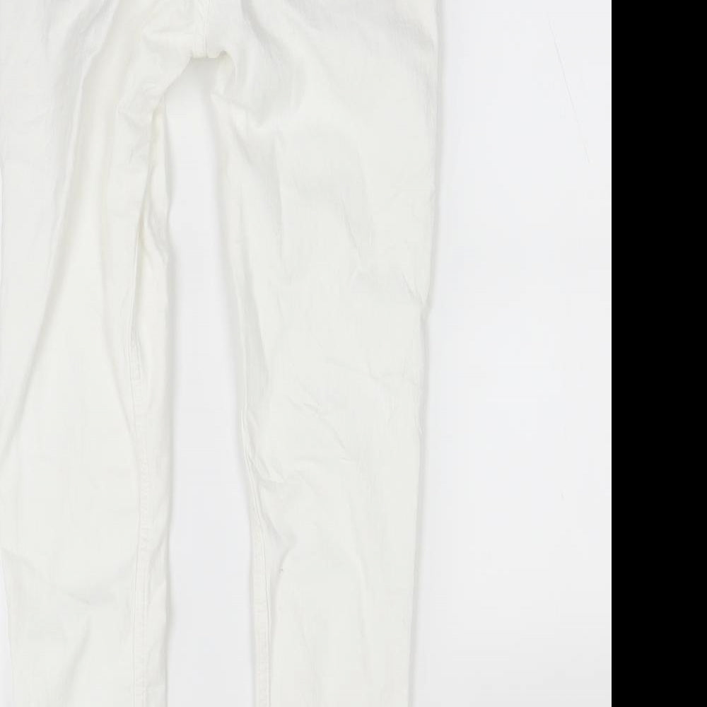 H&M Womens White Skinny Jeans Size 6 L28 in