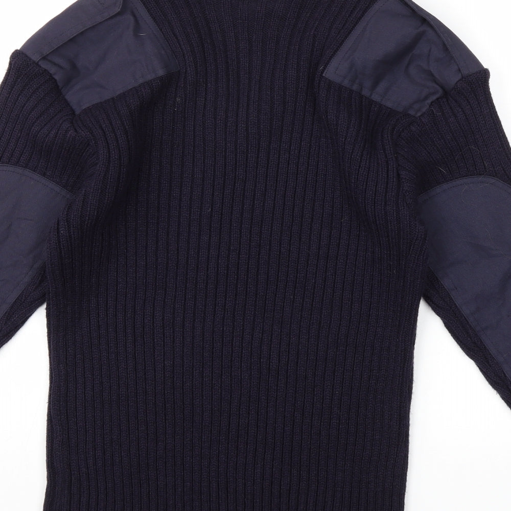 Blue Castle Womens Blue Knit Pullover Jumper Size S