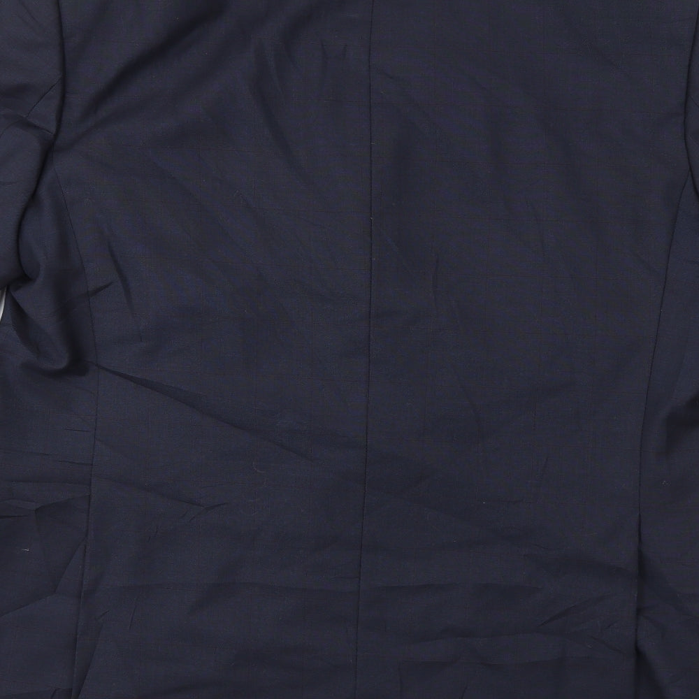 Marks & Spencer Mens Blue Check Jacket Suit Jacket Size 42