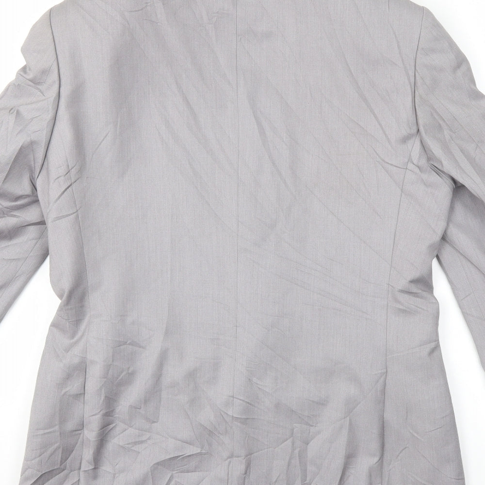 Preworn Mens Grey Jacket Suit Jacket Size 38