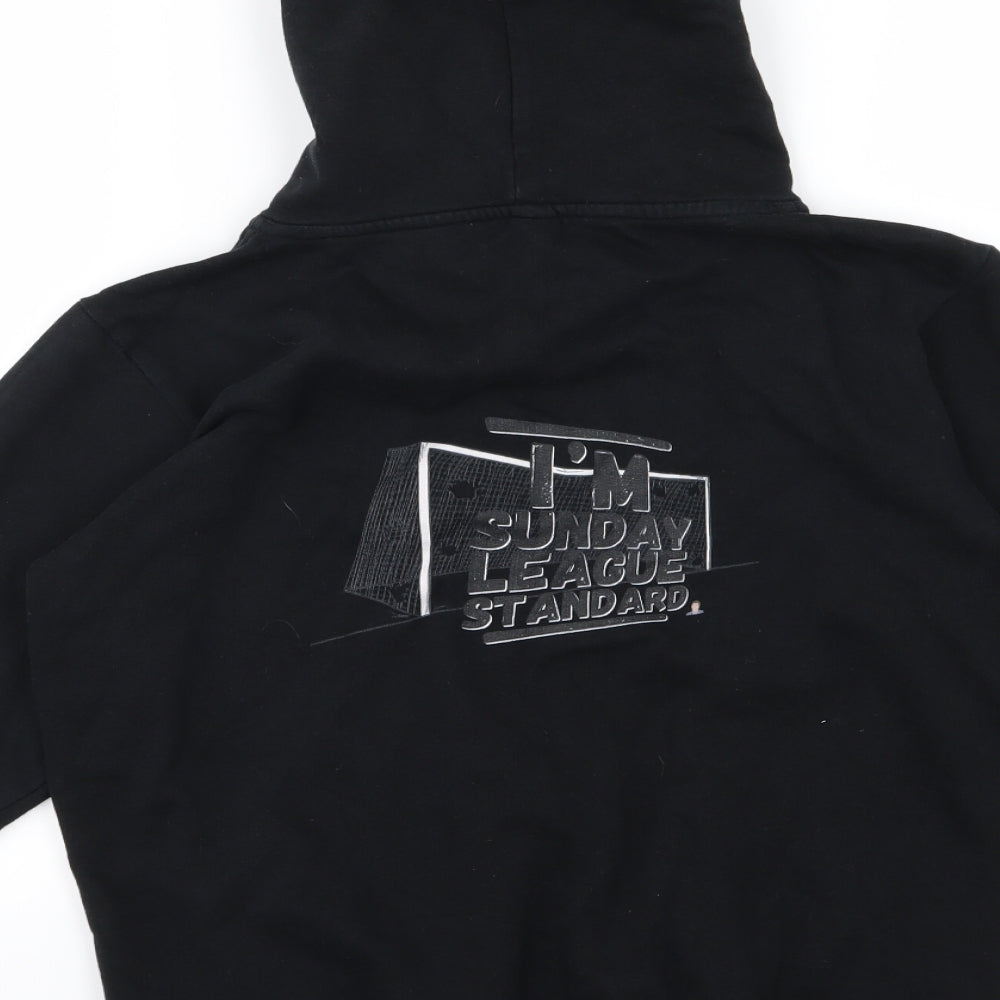 Spreadshirt Boys Black Jersey Pullover Hoodie Size 12-13 Years - Sunday League