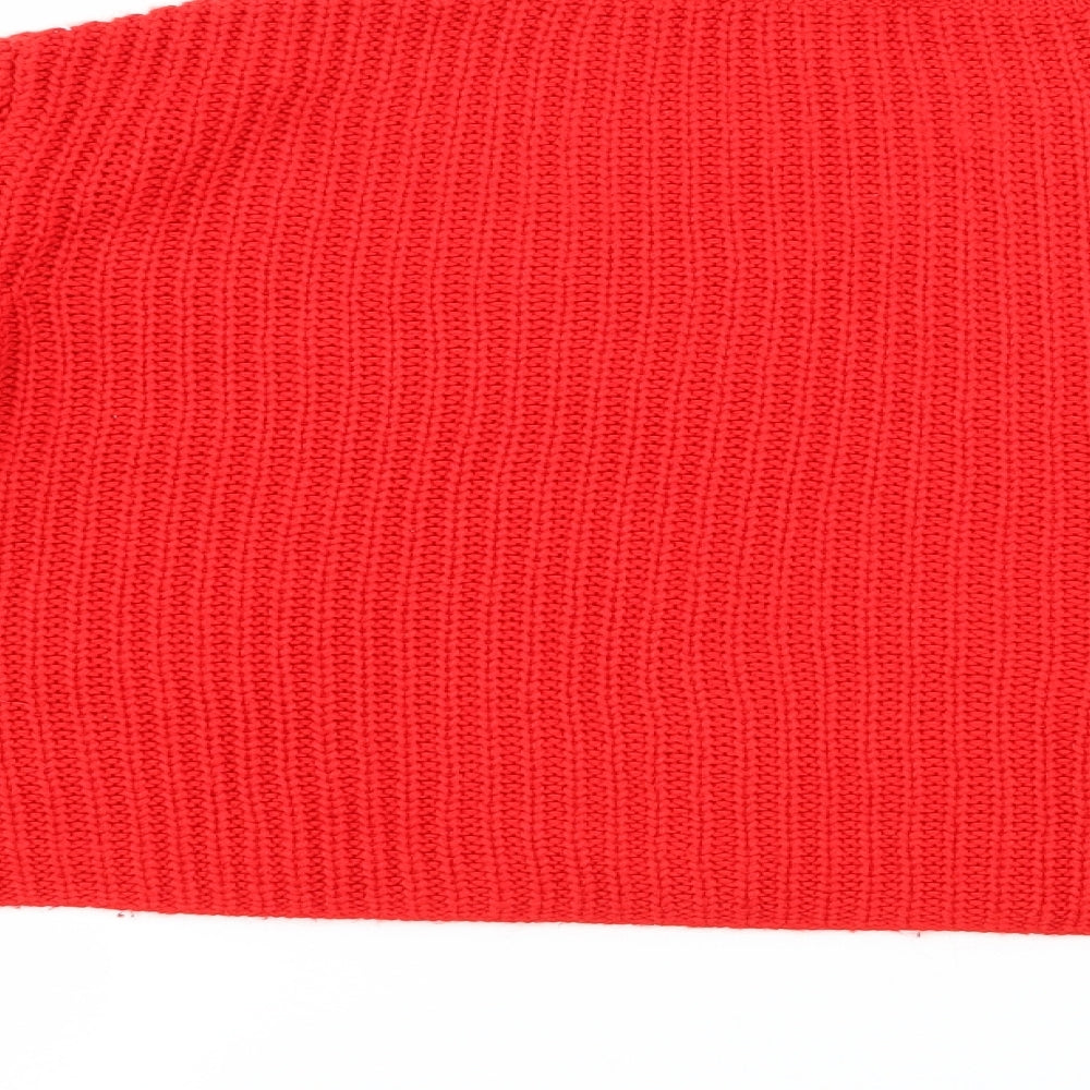 Primark Womens Red Knit Pullover Jumper Size 6