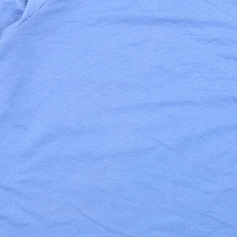 Preworn Womens Blue Jersey Pullover Sweatshirt Size L - Live Life