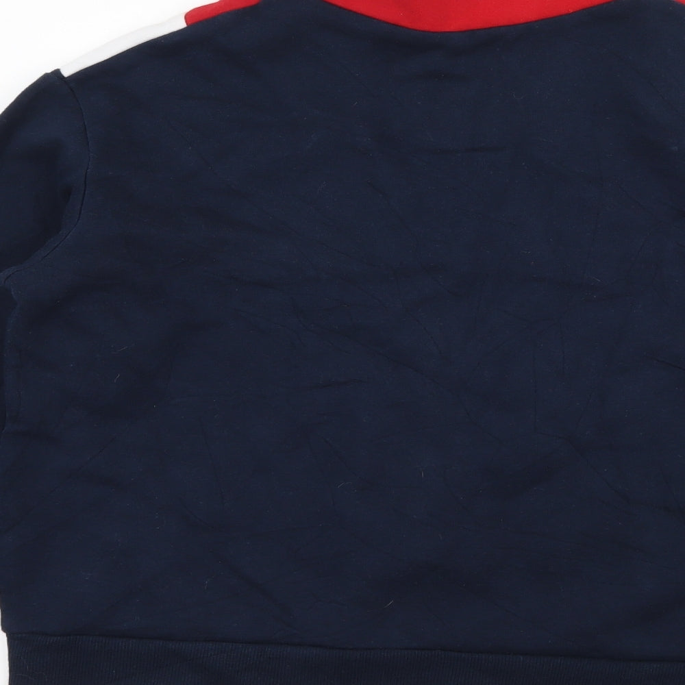 H&M Womens Blue Striped Jersey Pullover Sweatshirt Size XS