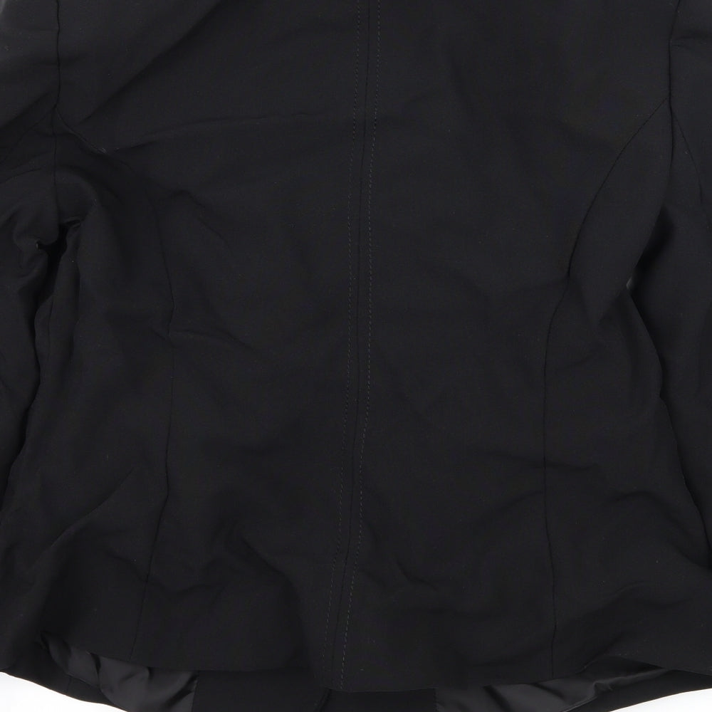 Brand and care label for Atmosphere women’s black jacket suit jacket, size UK 14