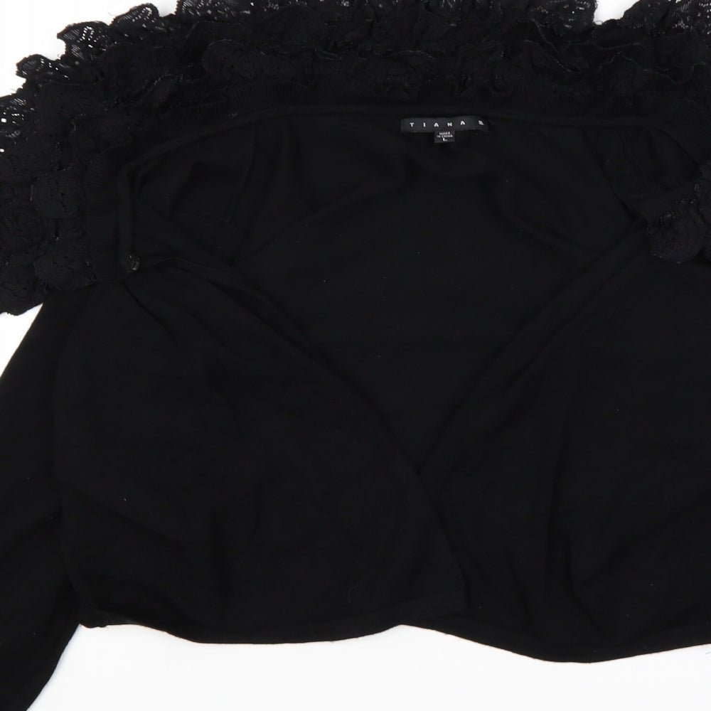 Tiana B Womens Black Cardigan Jumper Size L