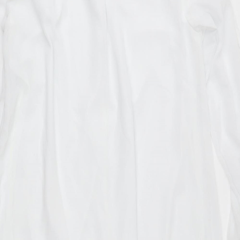 Preworn Womens White Chiffon Basic Blouse Size XL