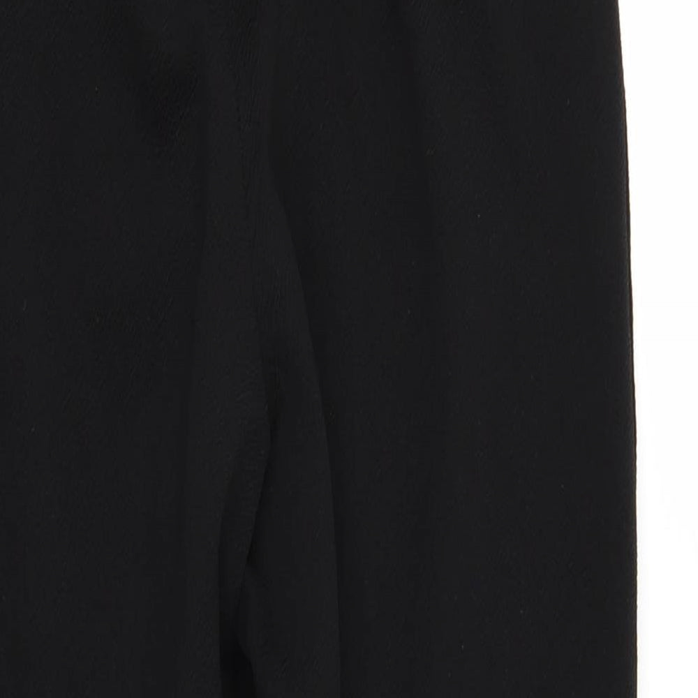 PRETTYLITTLETHING Womens Black Trousers Size 10 L23 in