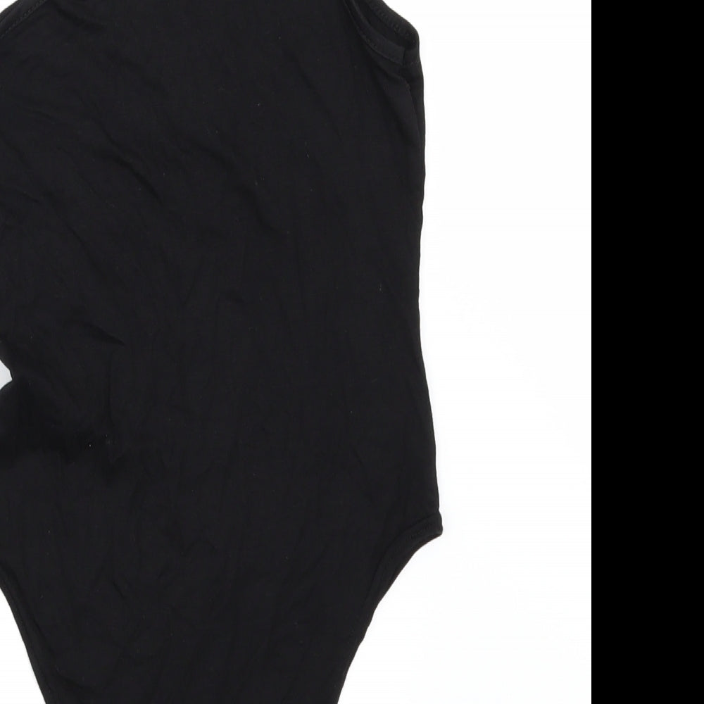 Boohoo Womens Black Bodysuit One-Piece Size 8