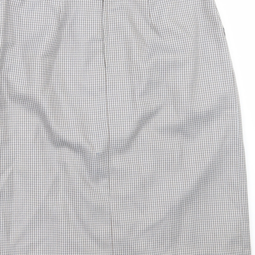 Preworn Womens Grey Camouflage A-Line Skirt Size 30 in