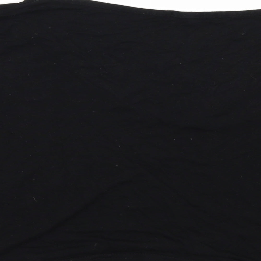 Boohoo Womens Black Basic T-Shirt Size 8