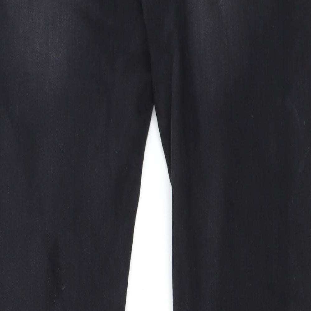 Preworn Womens Black Straight Jeans Size L L27 in