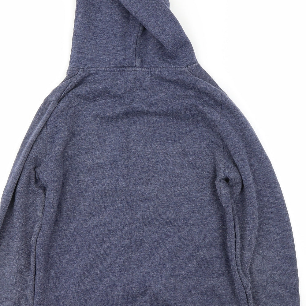Topshop Womens Blue Full Zip Hoodie Size 8
