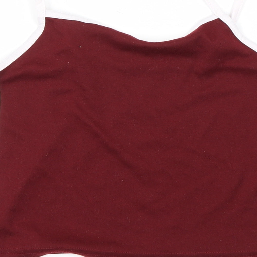 SheIn Womens Red Basic T-Shirt Size L