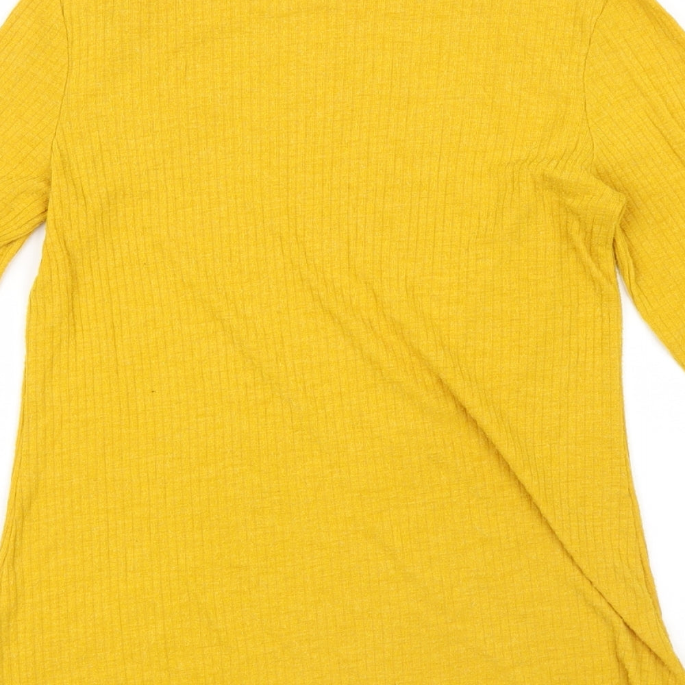 River Island Womens Yellow Basic T-Shirt Size 10