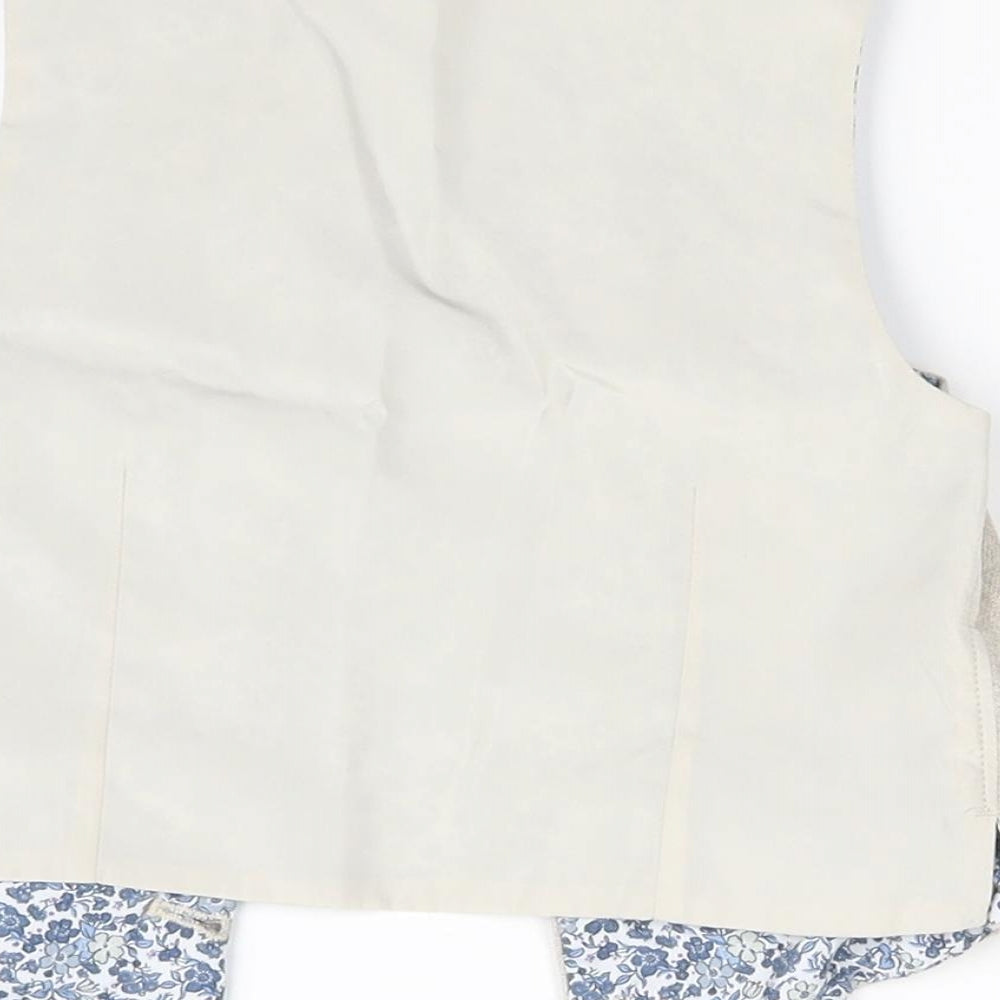 hemloom Boys Beige Jacket Waistcoat Size 3 Years