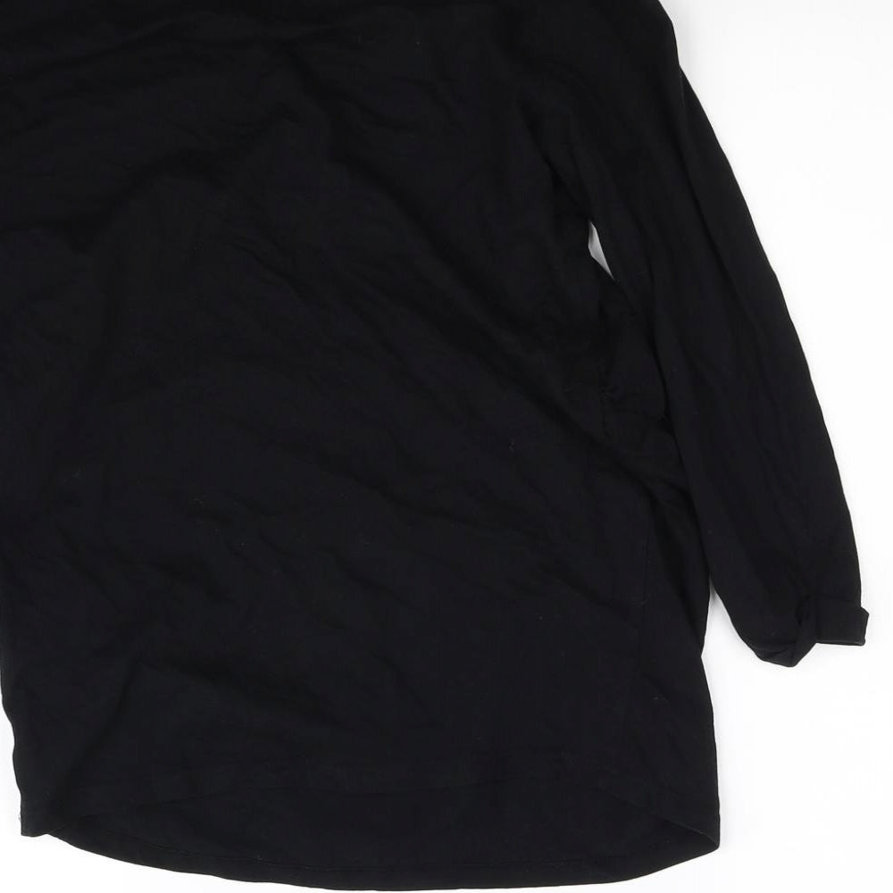 New Look Womens Black Basic T-Shirt Size 8