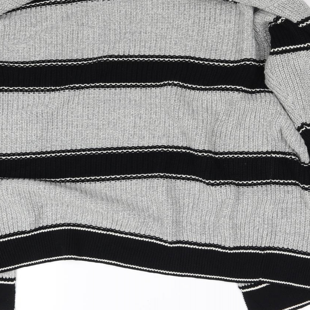 Gap Womens Grey Striped Cardigan Jumper Size M