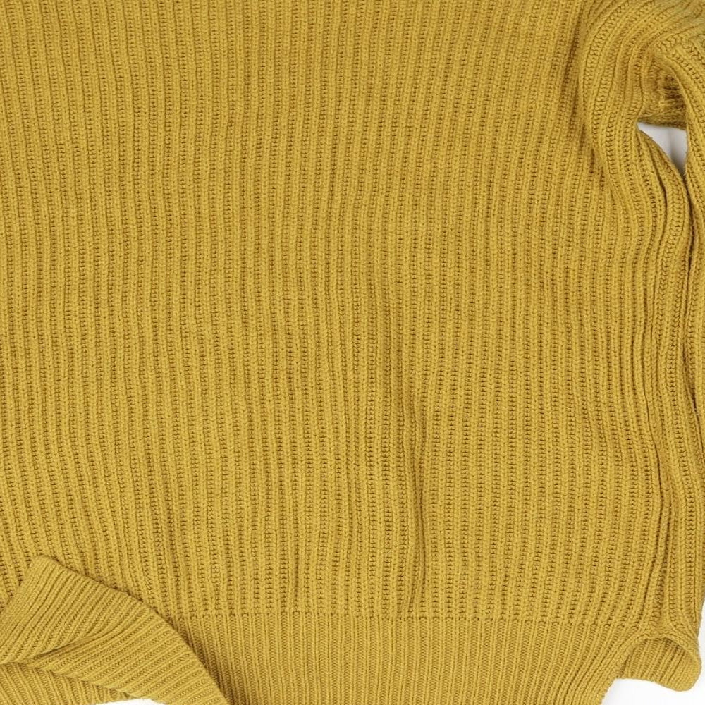 FOREVR 21 Womens Yellow Pullover Jumper Size S