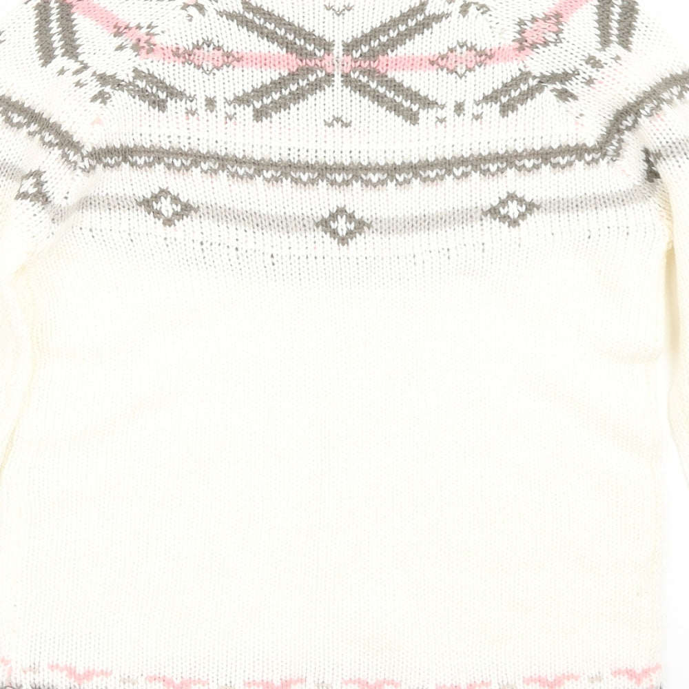 Peppers Girls White Pullover Jumper Size 10-11 Years
