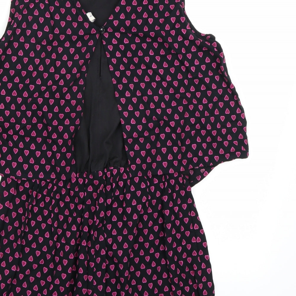 Henry Holland Womens Black Playsuit One-Piece Size 8