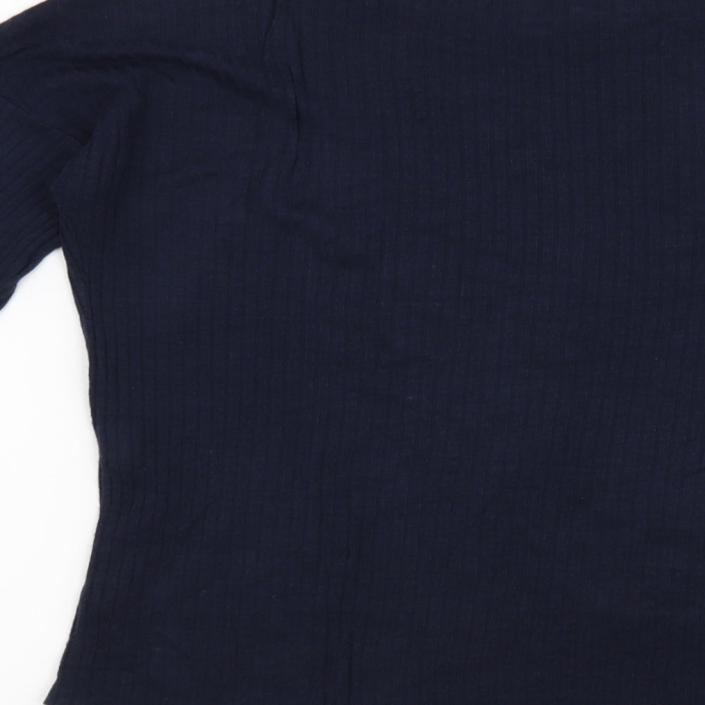 Atmosphere Womens Blue Striped Basic T-Shirt Size 12